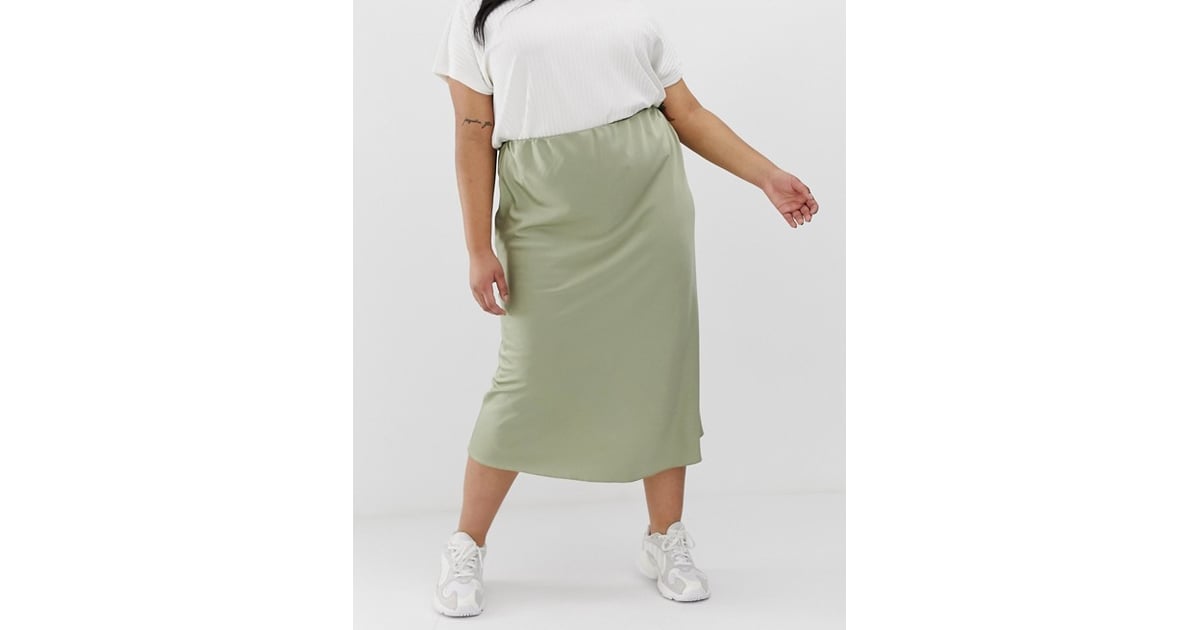 tofu Sentimental hensynsfuld ASOS Design Curve Bias Cut Satin Slip Midi Skirt | 10 Stylish Ways to Wear  a Slip Skirt This Summer and Where to Buy Them | POPSUGAR Fashion Photo 14