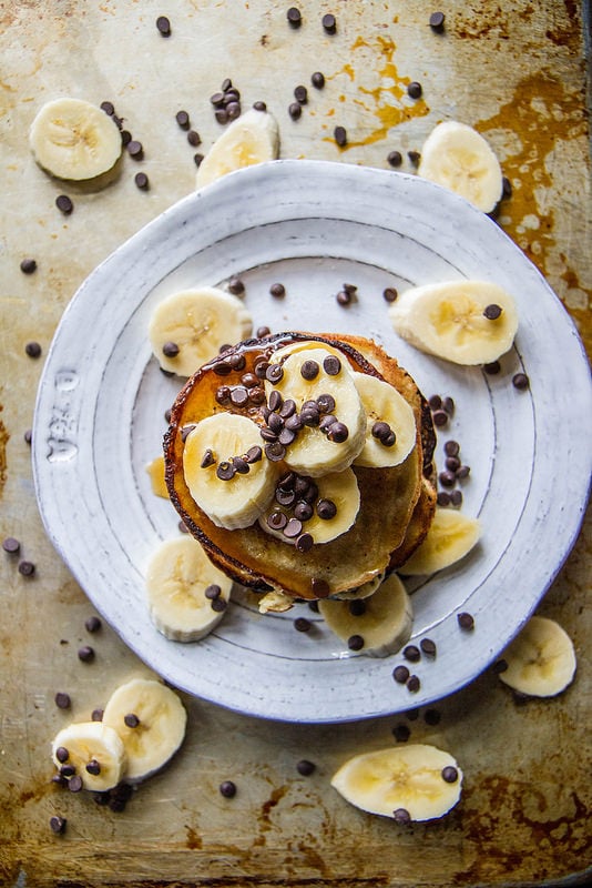 Banana Chocolate Chip Pancakes