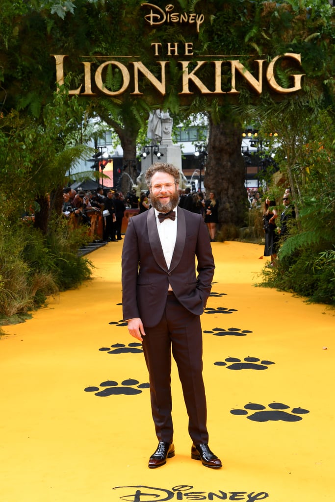 Pictured: Seth Rogen at The Lion King premiere in London.