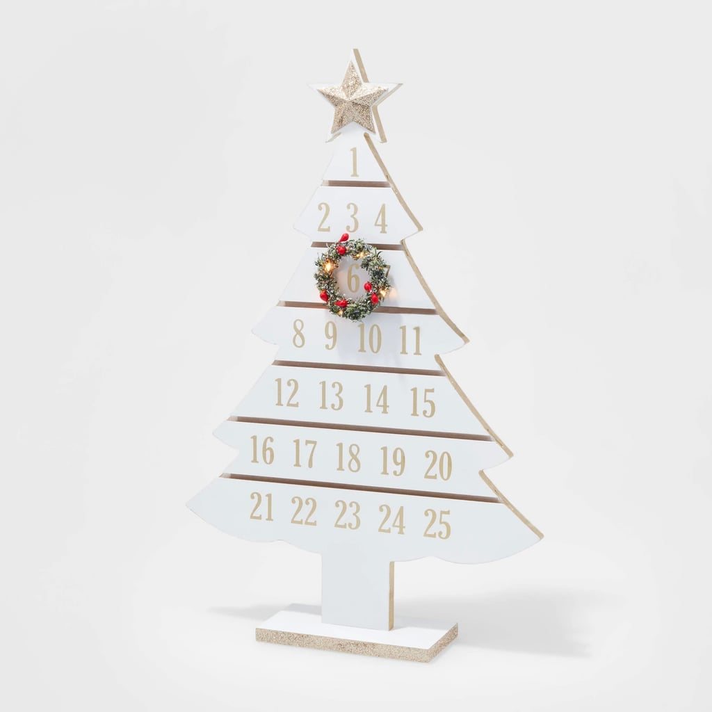 White Wash Christmas Tree Advent Calendar