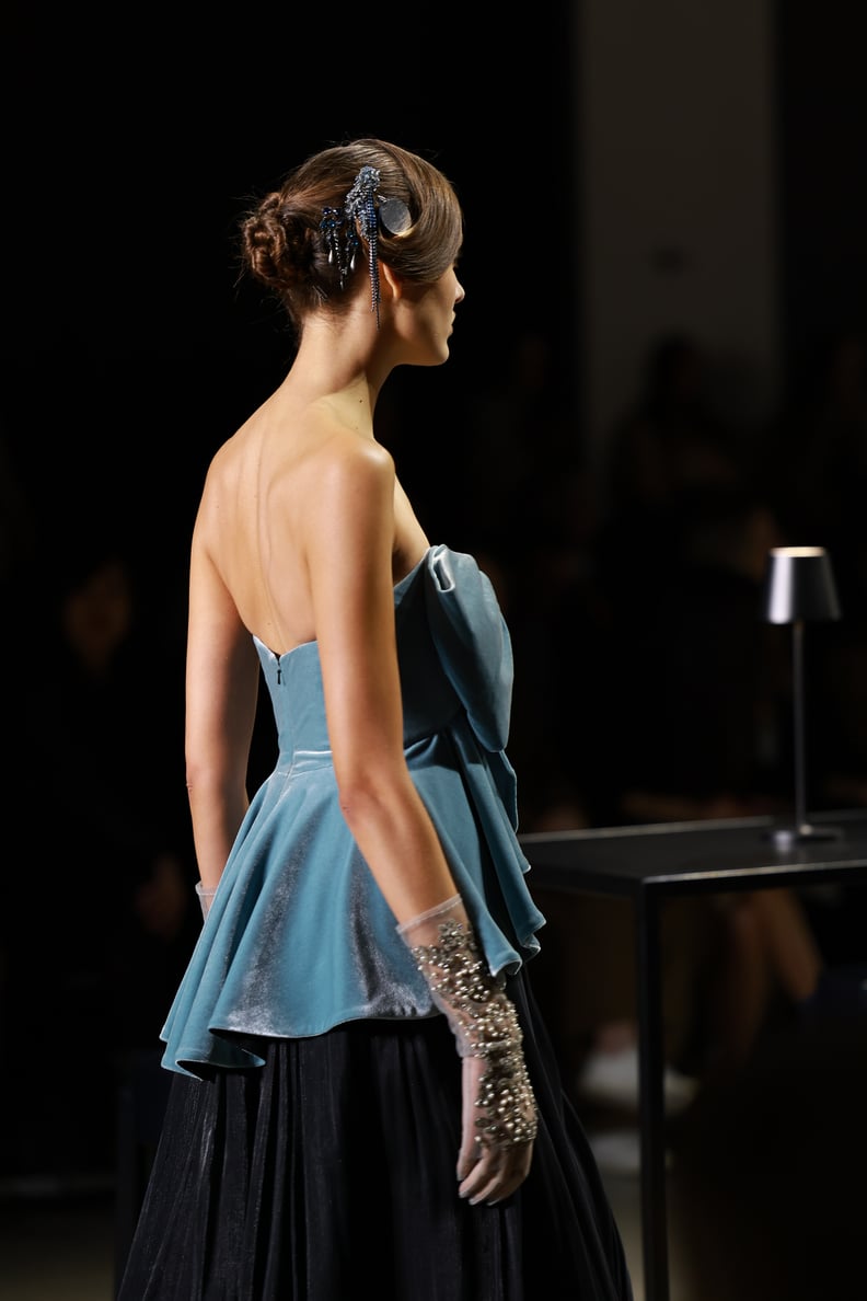 Twisted Bun at Badgley Mischka's New York Fashion Week Show