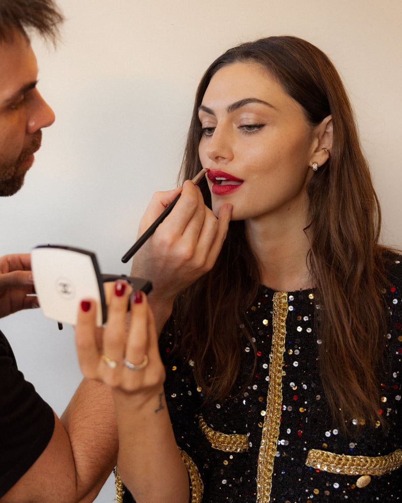 Phoebe Tonkin's Satin Skin at Chanel x Charles Finch Dinner