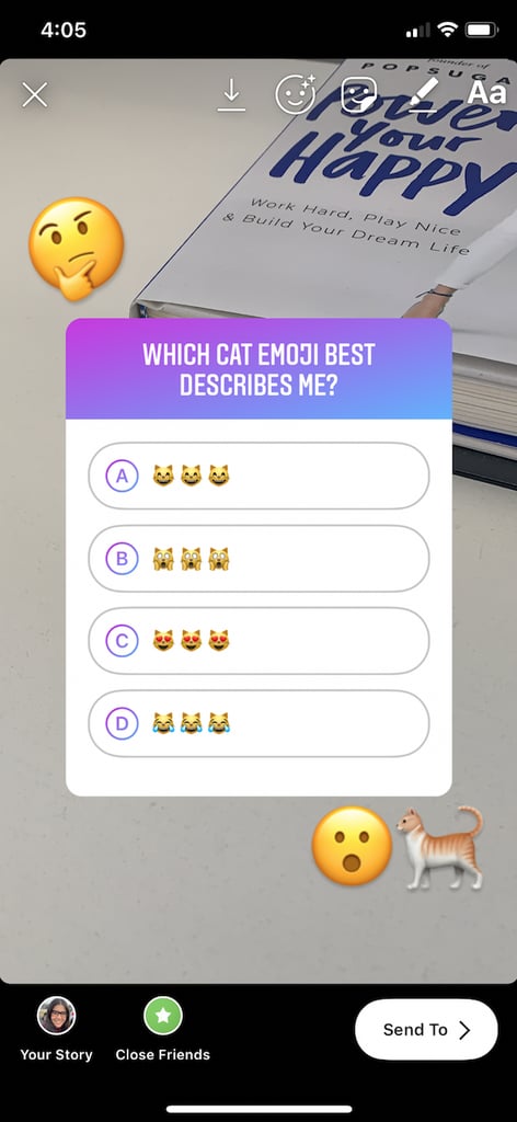 Add some emojis for a little extra pizzaz and hit send!