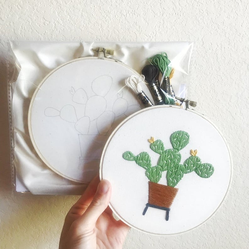 Prickly Pear Cactus Embroidery Kit
