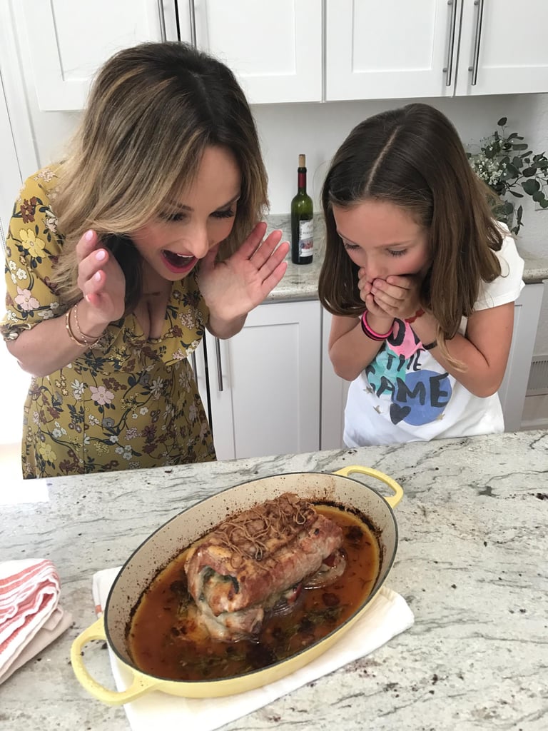 The recipes aren't locked in until Jade approves! She definitely approved this stuffed pork.