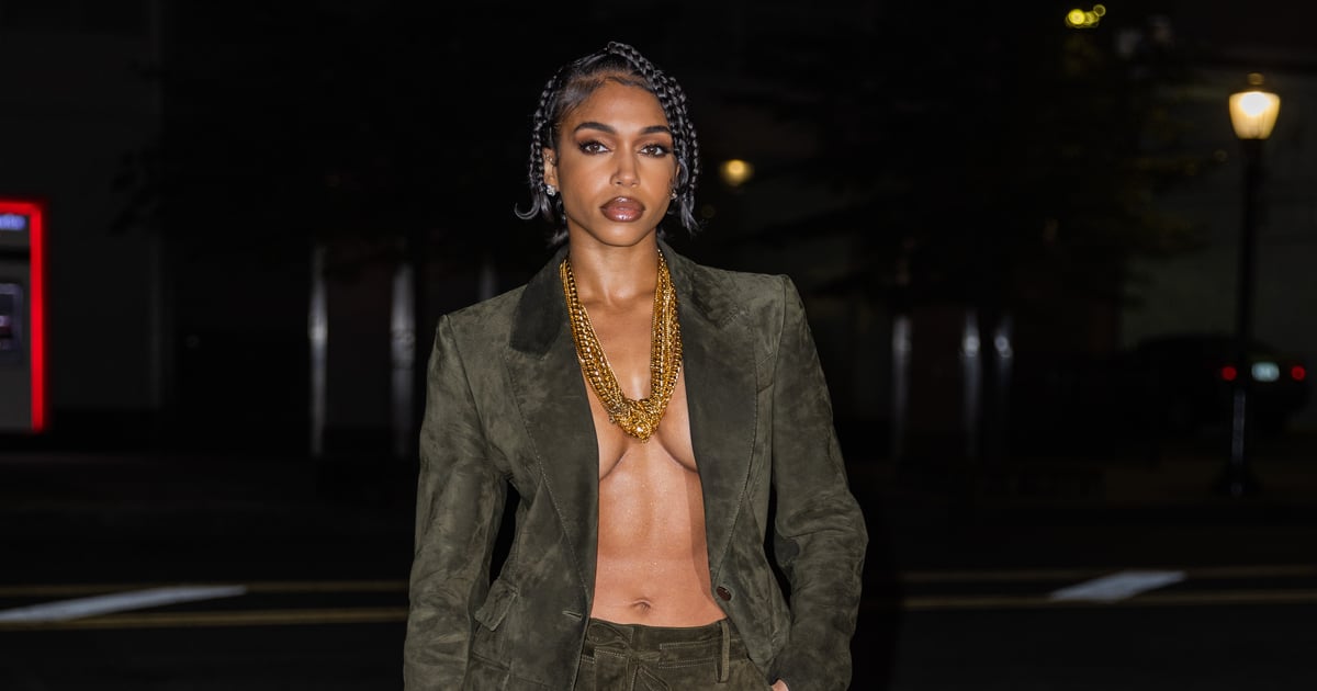 Lori Harvey Styled a Suede Blazer With Nothing Underneath at