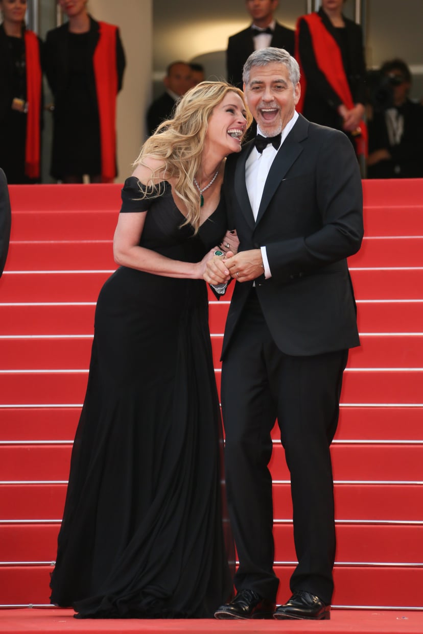 CANNES, FRANCE - MAY 12:  George Clooney and Julia Roberts attend the 