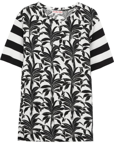 See by Chloé Printed Cotton-Blend Jersey T-Shirt