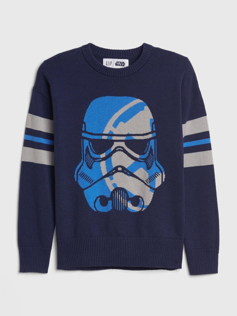 With the help of this StarWars™ Intarsia Sweater ($40), his favorite galactic characters can follow him wherever he goes.