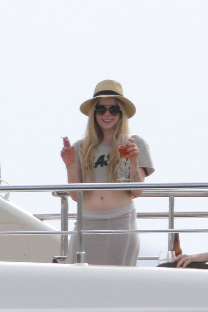 Over their destination wedding weekend, Chad and Avril also spent an afternoon in the sun lounging on a yacht, where Avril enjoyed one of France's best pleasures: Rosé wine. While the couple announced their plans to divorce in September 2015, they've recently been spending a lot of time together, leading some fans to believe they've reconciled.