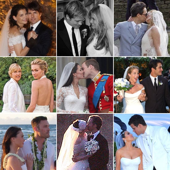POPSUGAR Celebrity has rounded up images from over 100 of the most iconic and photogenic celebrity nuptials from the past. There are country bashes, city blowouts, and many more star-studded ceremonies to check out now. POPSUGAR Celebrity has rounded up images from over 100 of the most iconic and photogenic celebrity nuptials from the past. There are country bashes, city blowouts, and many more star-studded ceremonies to check out now.