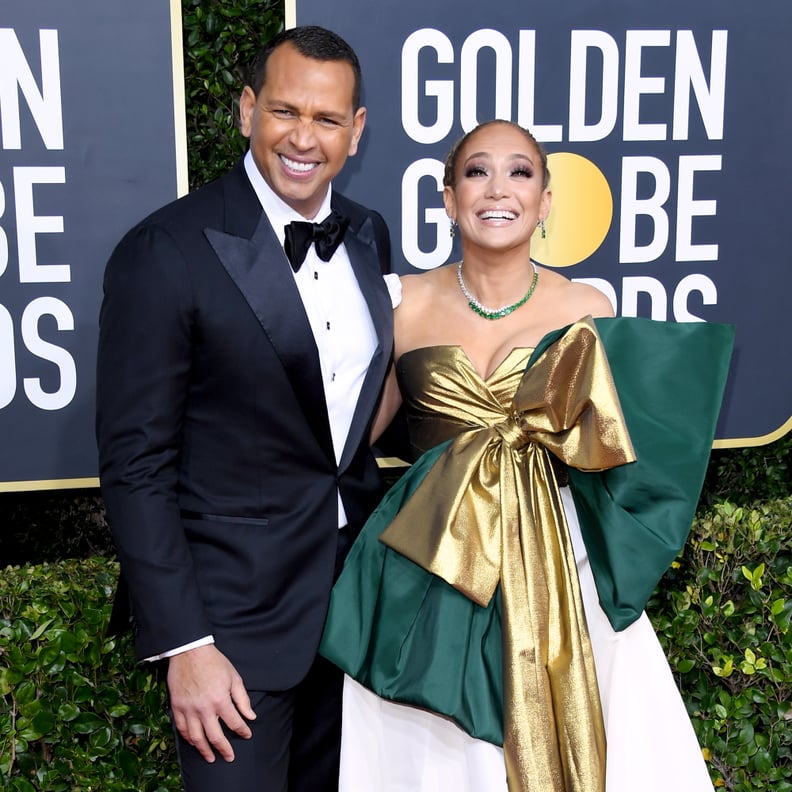 BEVERLY HILLS, CALIFORNIA - JANUARY 05: (L-R) Alex Rodriguez and Jennifer Lopez attend the 77th Annual Golden Globe Awards at The Beverly Hilton Hotel on January 05, 2020 in Beverly Hills, California. (Photo by Daniele Venturelli/WireImage)