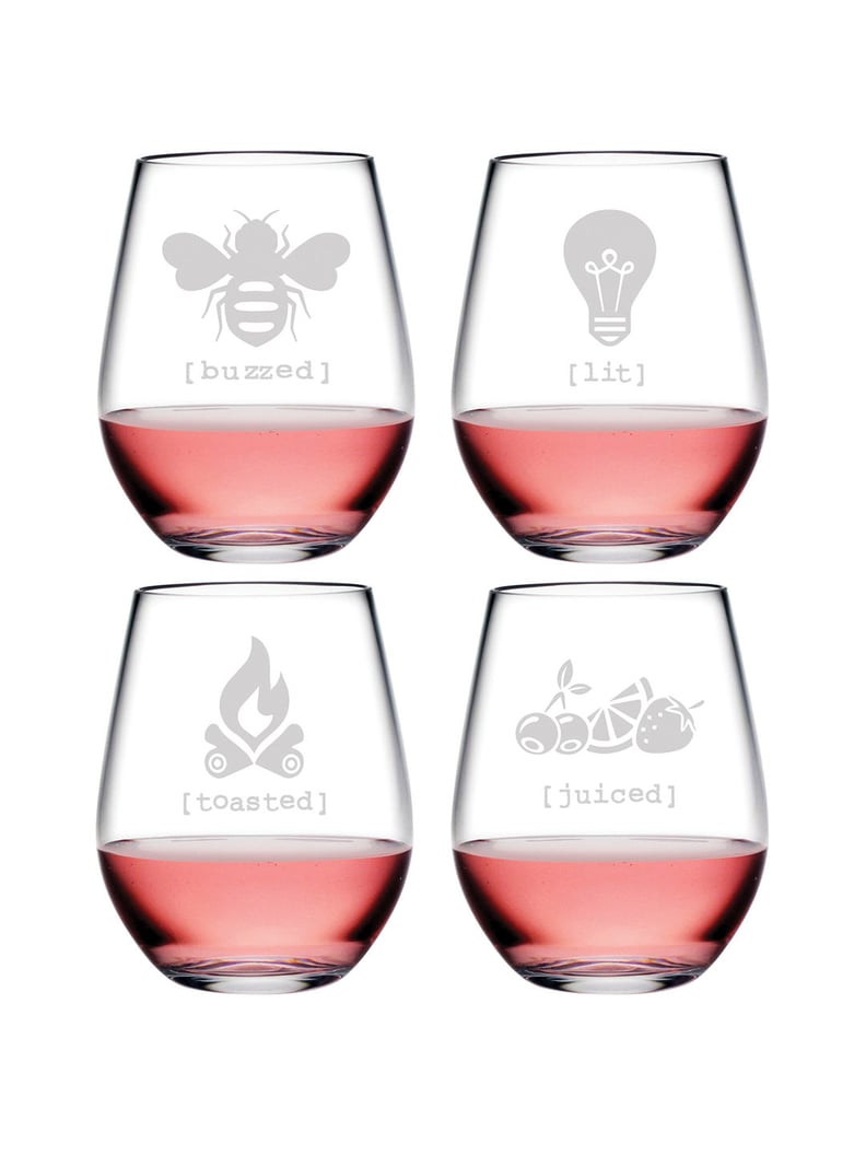 Best Mom and Daughter Stemless Wine Glass Set of 2- Wine Glasses