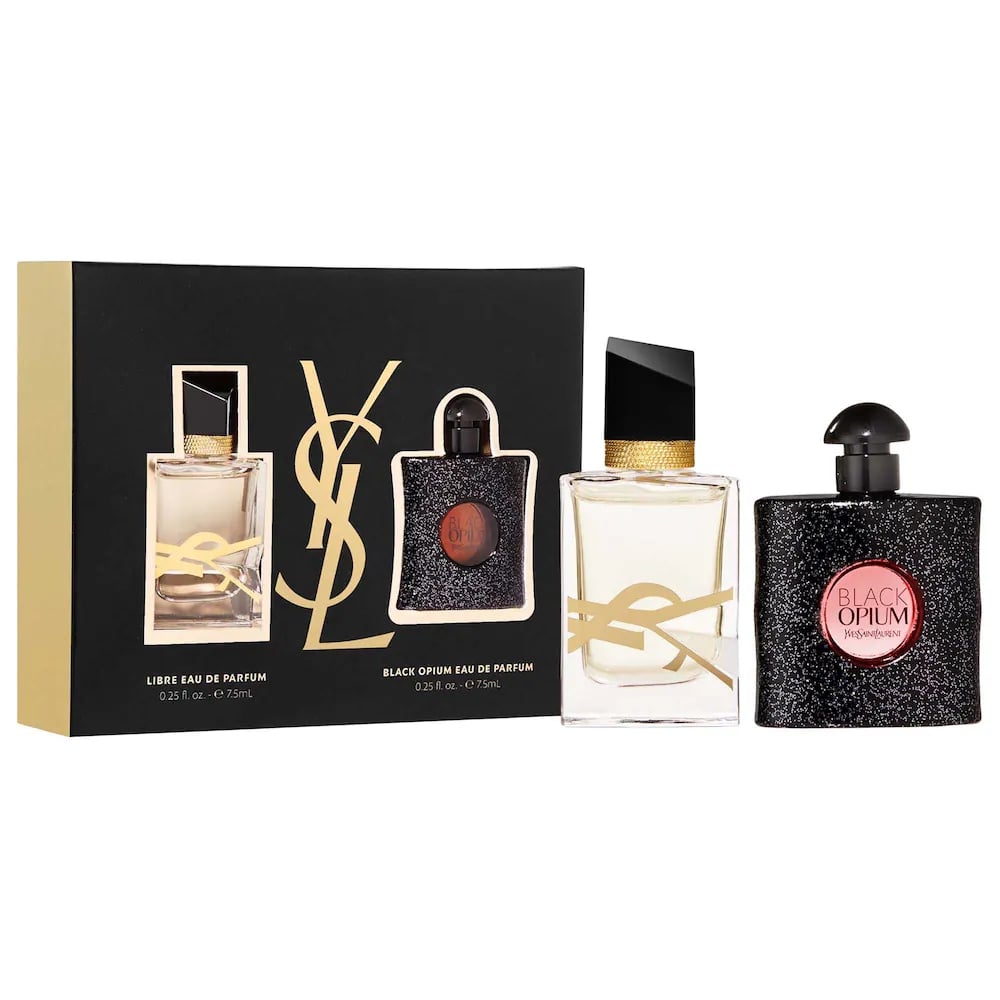 Yves Saint Laurent Mini Black Opium & Libre Eau de Parfum Duo ($35)
"These scents from YSL are two of my favorites, especially for a night out. They're actually long-lasting and the epitome of the quote 'Smell good, feel good.' For only $35, this purchase is a no-brainer." — Naomi Parris, assistant shopping editor