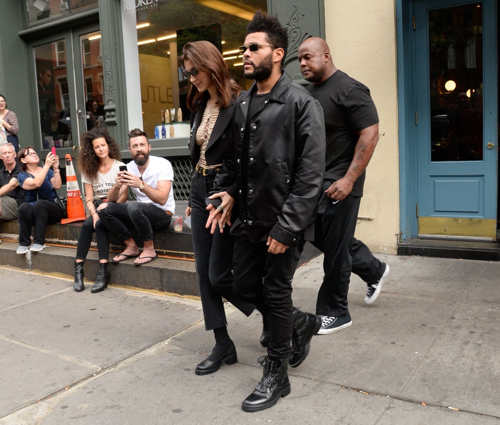 Bella Hadid Lace-Up Top With The Weeknd on Her Birthday Bella Hadid Lace-Up Top With The Weeknd on Her Birthday