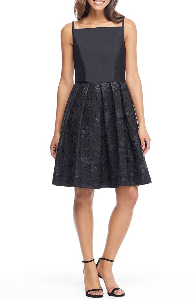 Gal Meets Glam Collection Midnight Floral Jacquard Dress