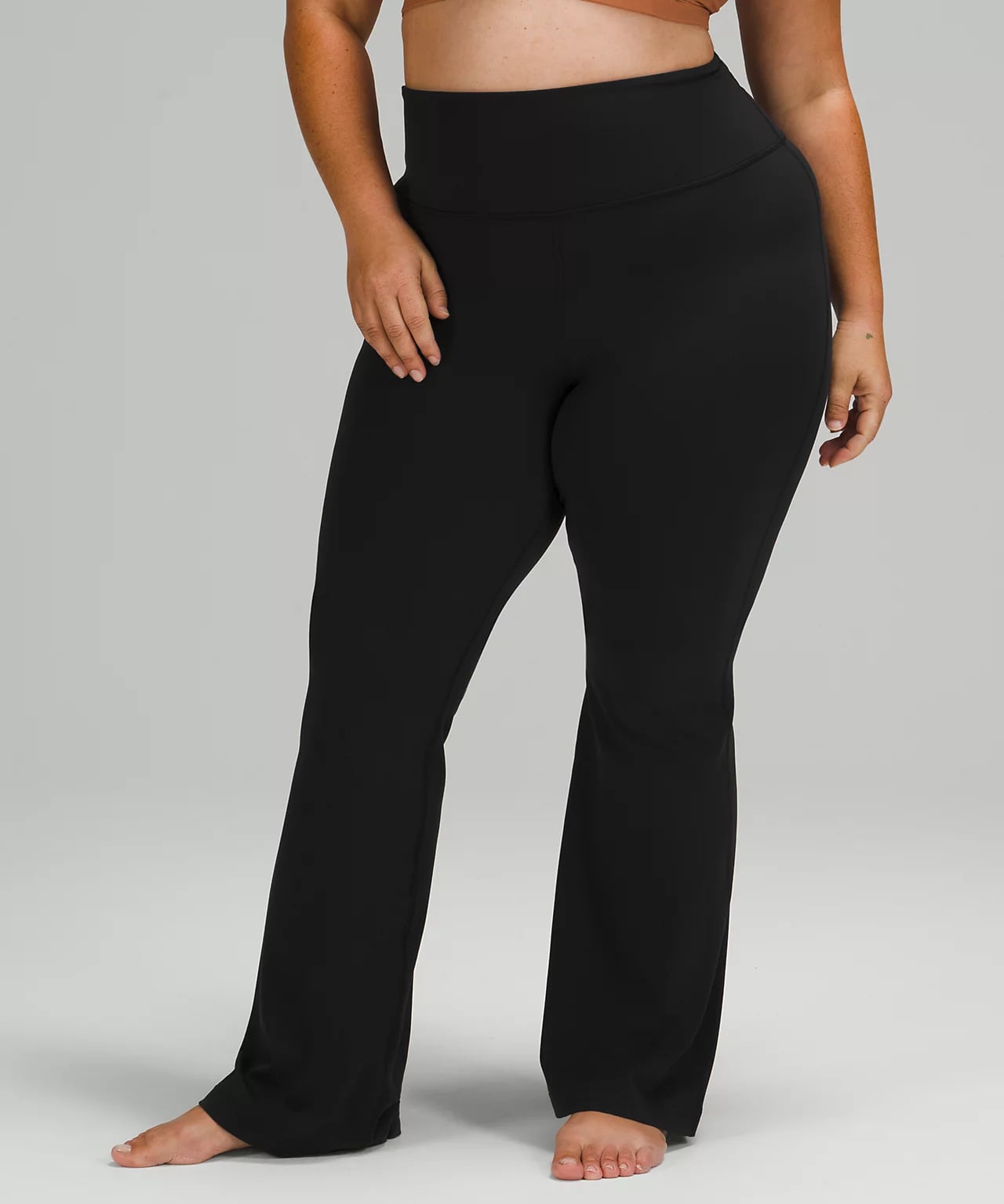 High Waisted Flared Groove Flared Yoga Pants Outfits For Women Nude Solid  Color, Shaping, Tight Fit, Ideal For Fitness, Jogging, And Gym Workouts  From Luyogastar, $18.94