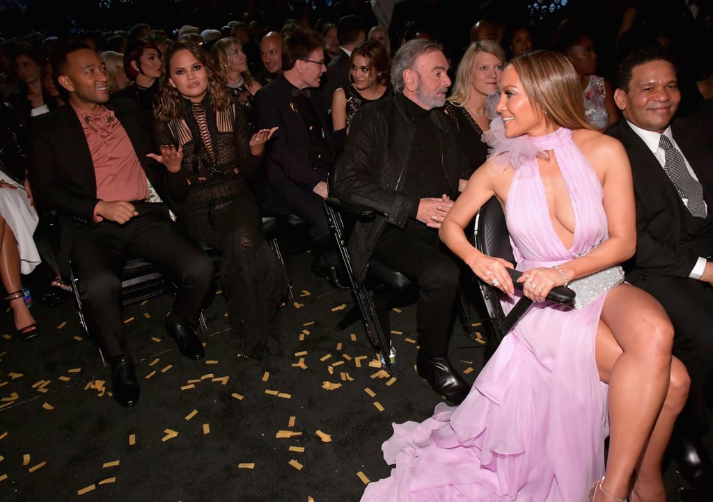Chrissy Teigen and John Legend at the 2017 Grammys