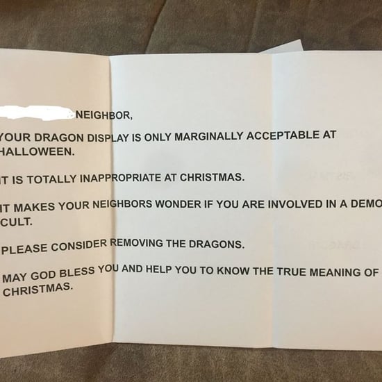 Woman Gets Shamed For Dragon Christmas Decorations