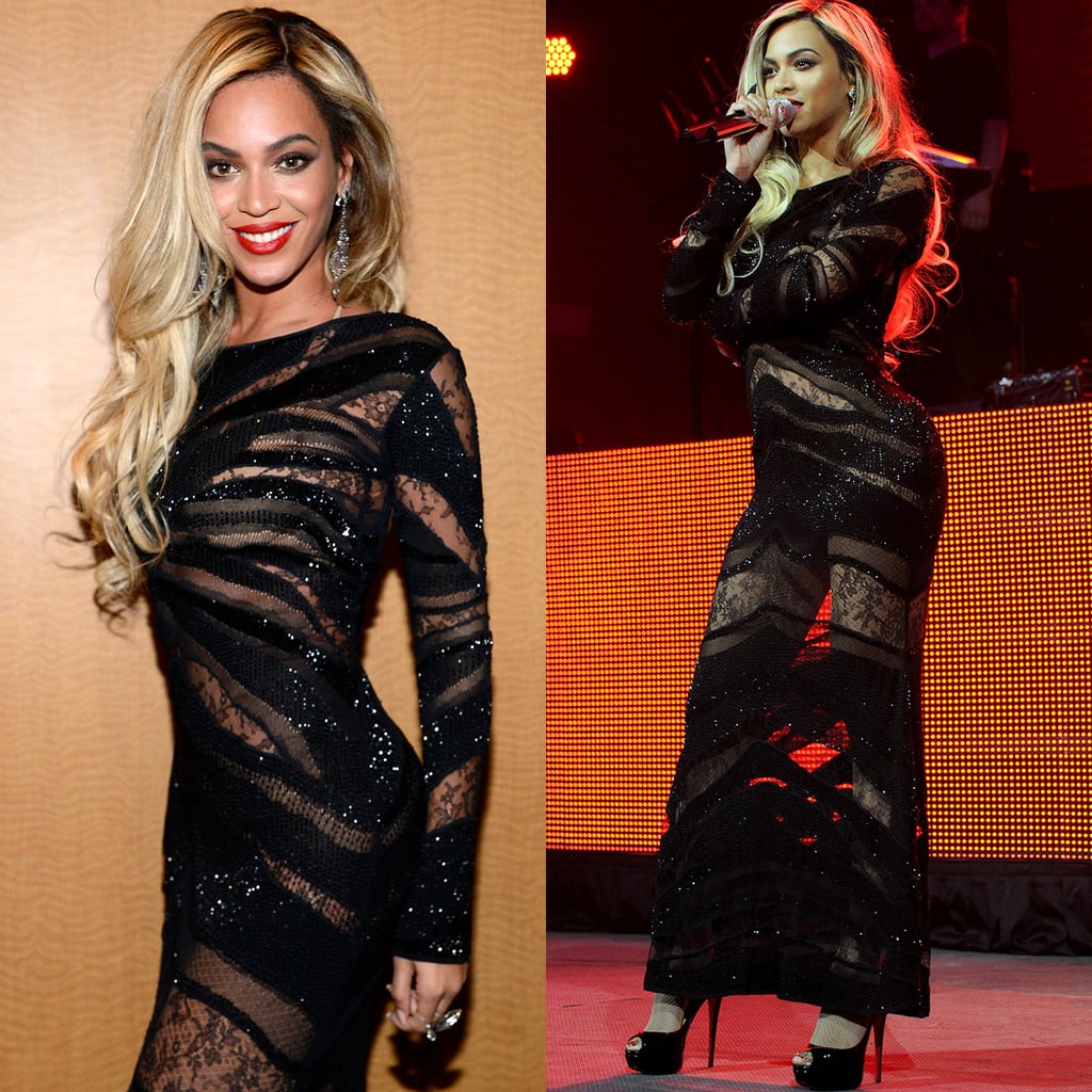 beyonce black and white outfit