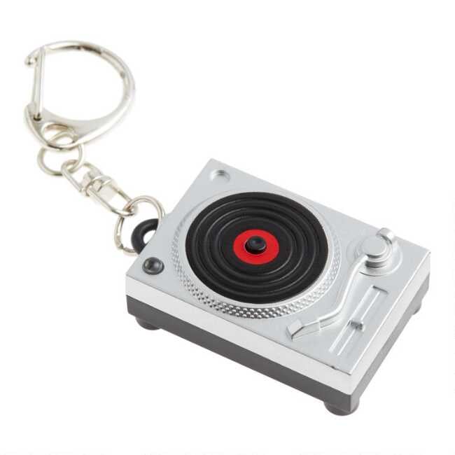 Kikkerland LED Turntable Keychain