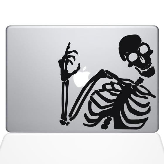 Skeleton Waves Hi Macbook Decal