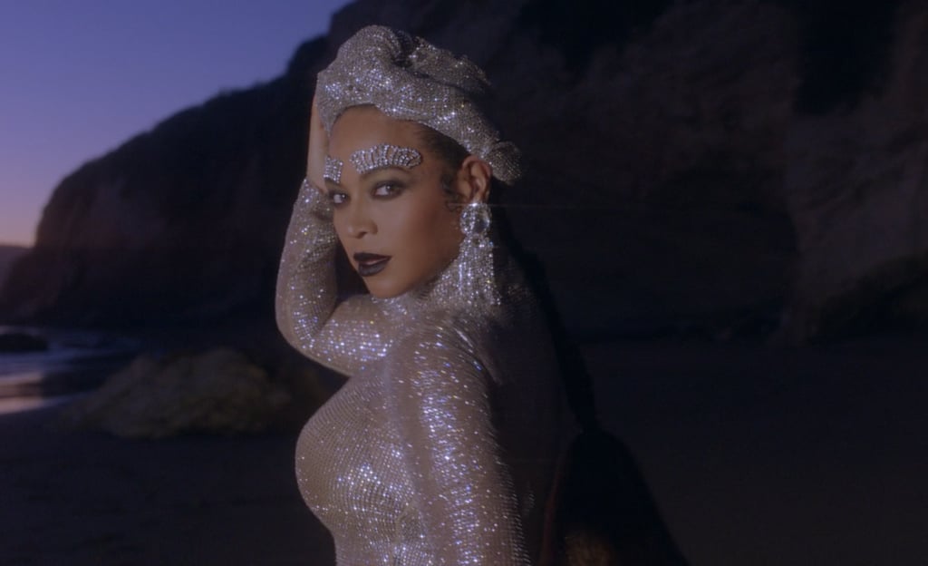 Beyoncé Wearing Crystal Eyebrow Jewellery