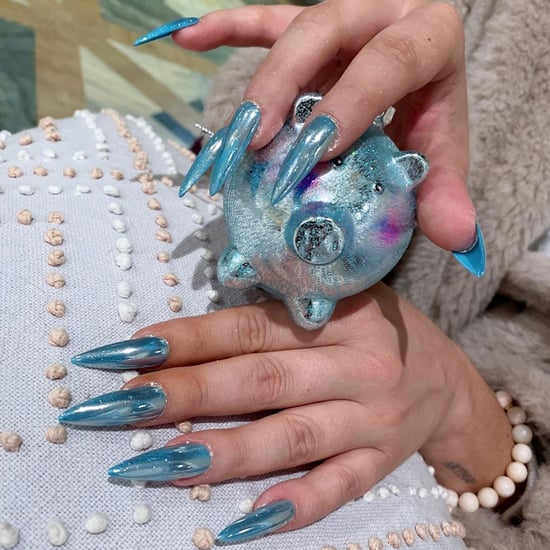 Lady Gaga's Icy Blue Holiday Nail Polish