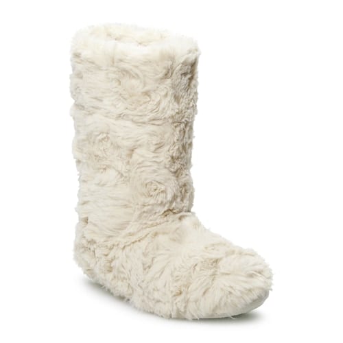 LC Lauren Conrad Faux Fur Bootie Slippers | The Best Cute and Cozy ...
