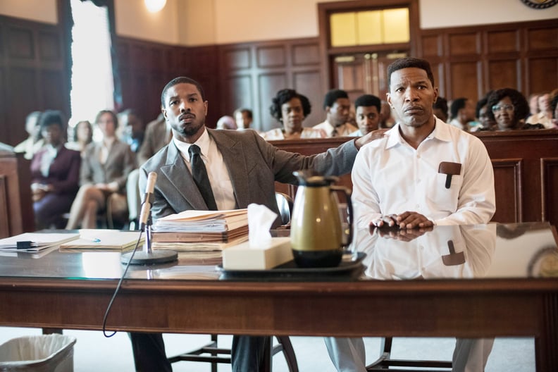 JUST MERCY, from left: Michael B. Jordan, Jamie Foxx, 2019. ph: Jake Giles Netter /  Warner Bros. / courtesy Everett Collection