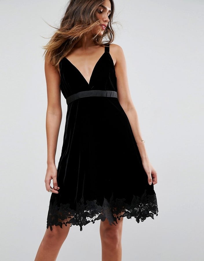 miss selfridge velvet dress