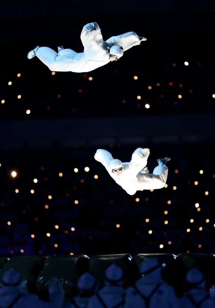 And acrobats floated in mid-air.