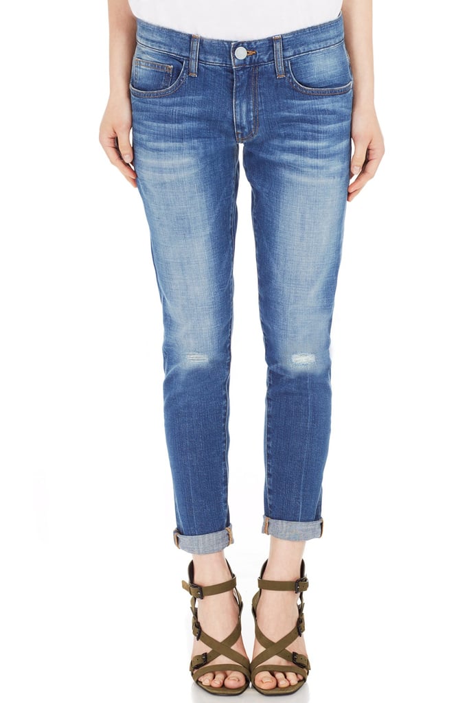 After years of rebuffing boyfriend jeans, I am finally ready to succumb to the trend. With a clean silhouette, delicate distressing, and a direct donation to the No Kid Hungry campaign, these Rebecca Minkoff exclusives ($118) will make my transition from exclusively skinny to denim chameleon seamless and selfless.
— MV