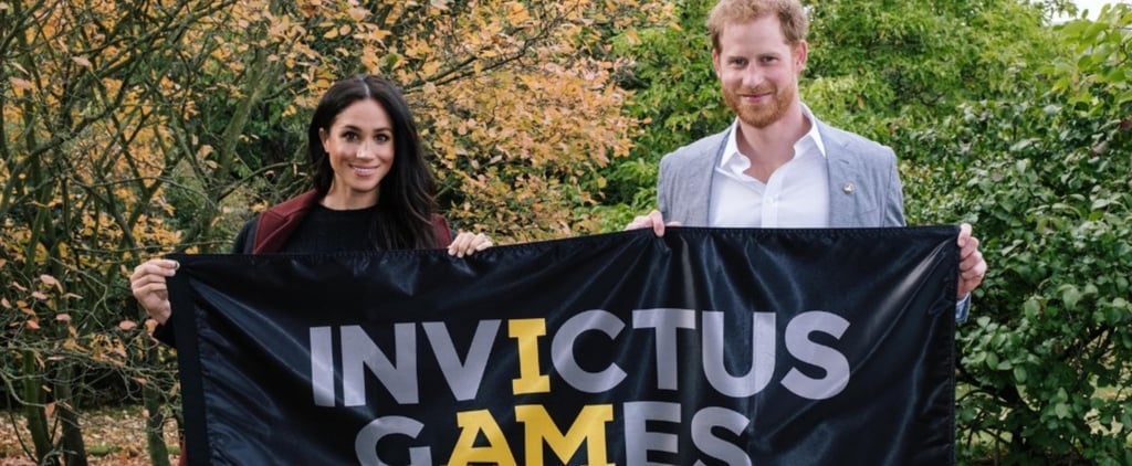 Prince Harry and Meghan Markle Holding the Invictus Flag