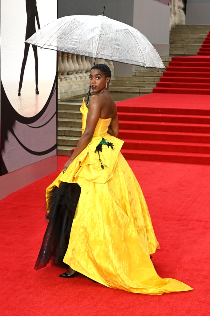 Lashana Lynch's Yellow Gown at the No Time to Die Premiere