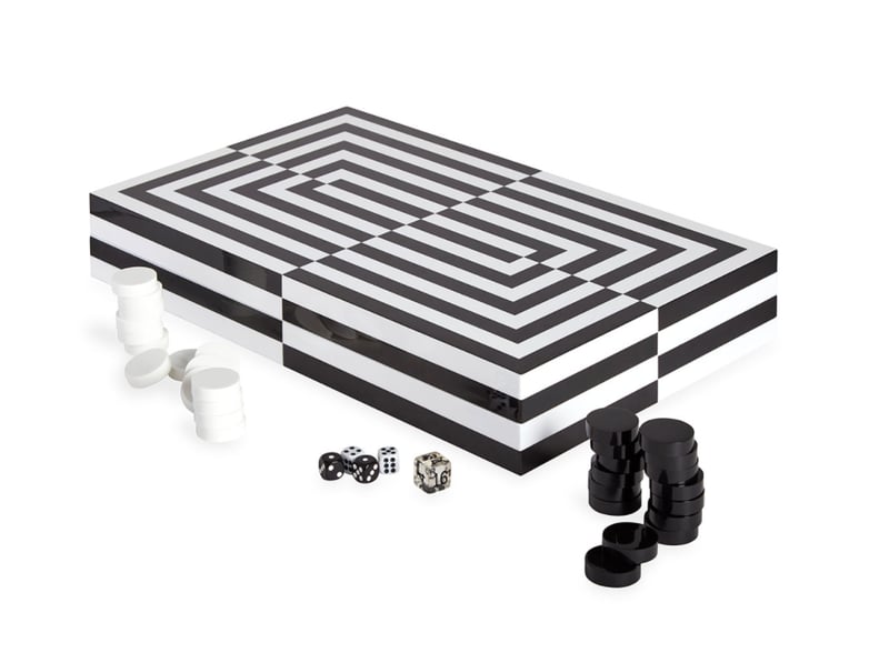 Jonathan Adler Optical Illusion Art Backgammon Set