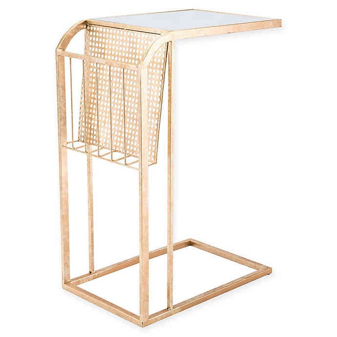 Zuo Small Metal Magazine Table in Gold