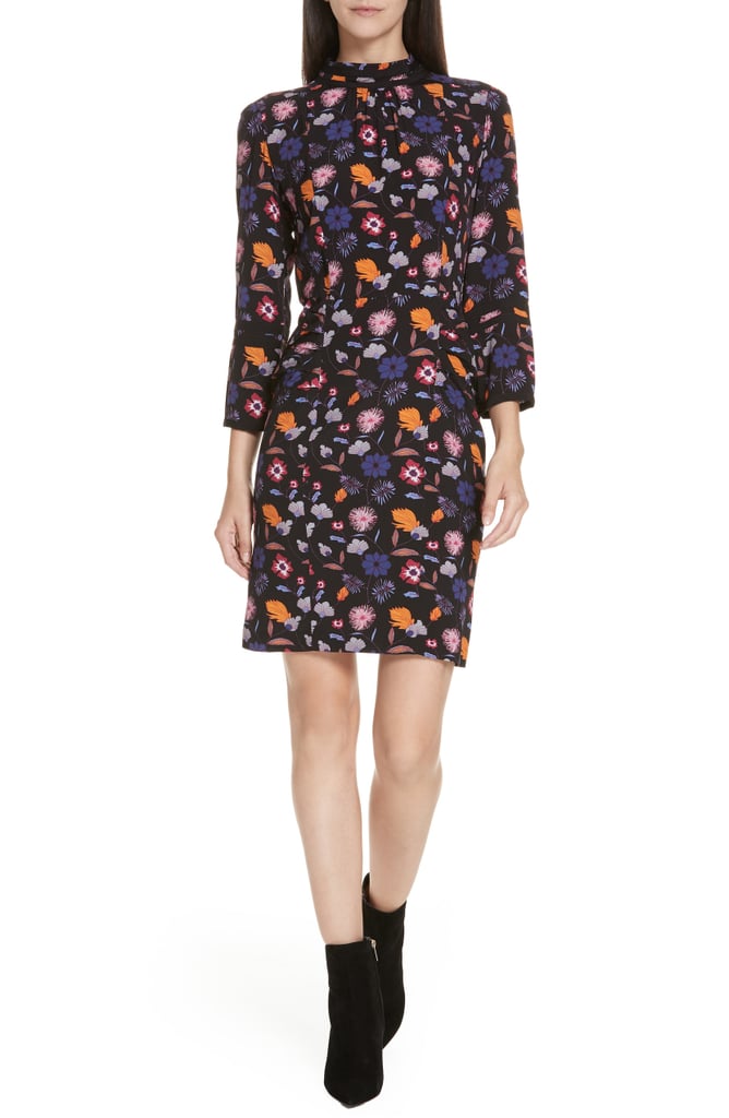 ba&sh Maha High-Neck Botanical Mini Dress