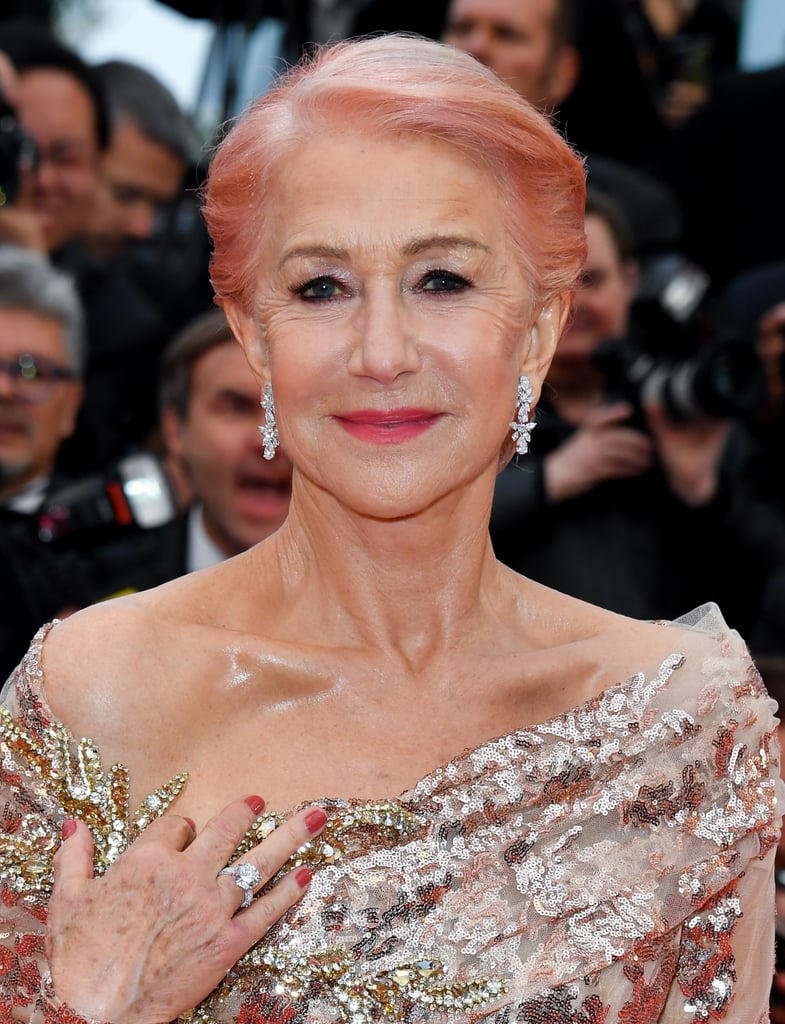 Helen Mirren Pink Hair at Cannes Film Festival