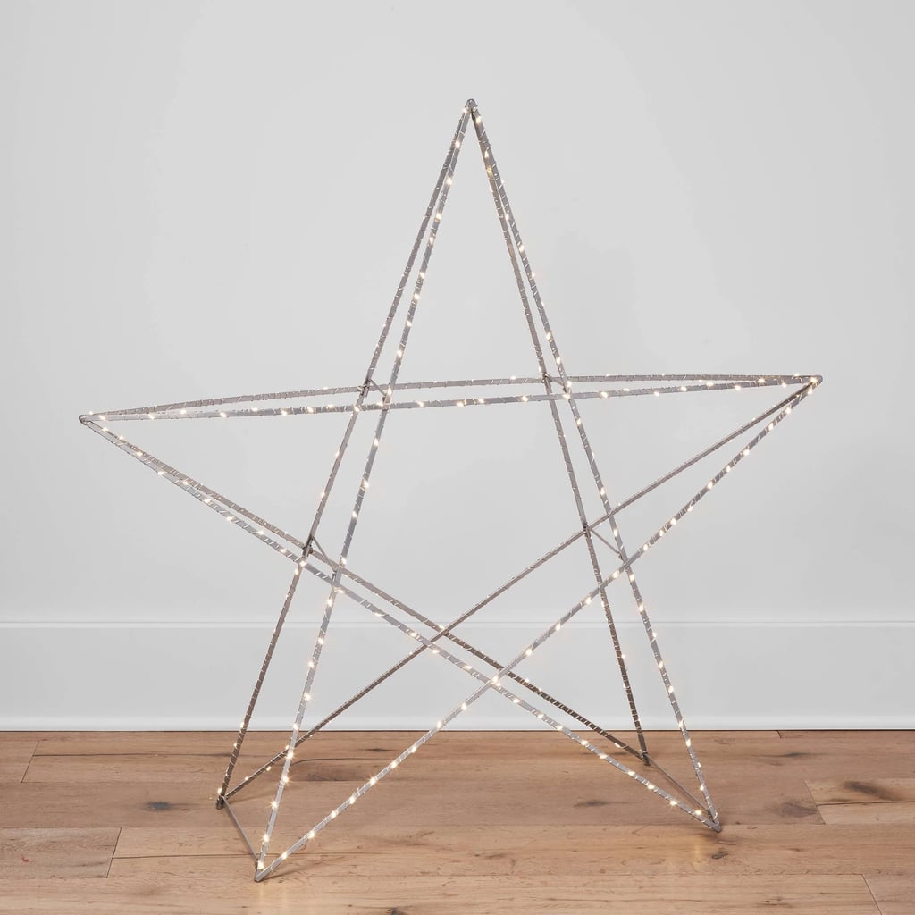 Large Lit Standing Metal Christmas Star