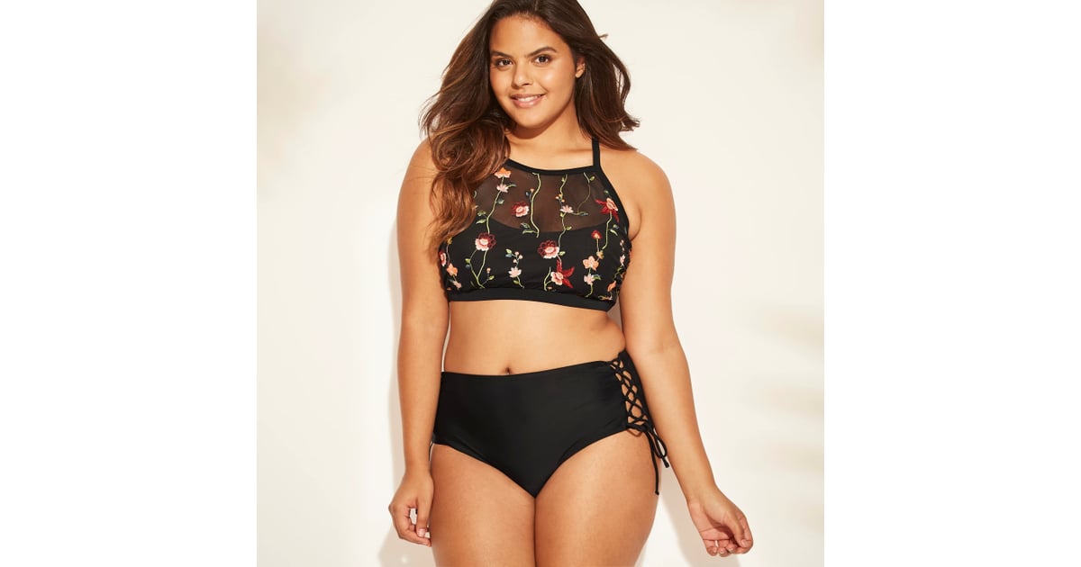 Mesh high neck bikini top hotsell