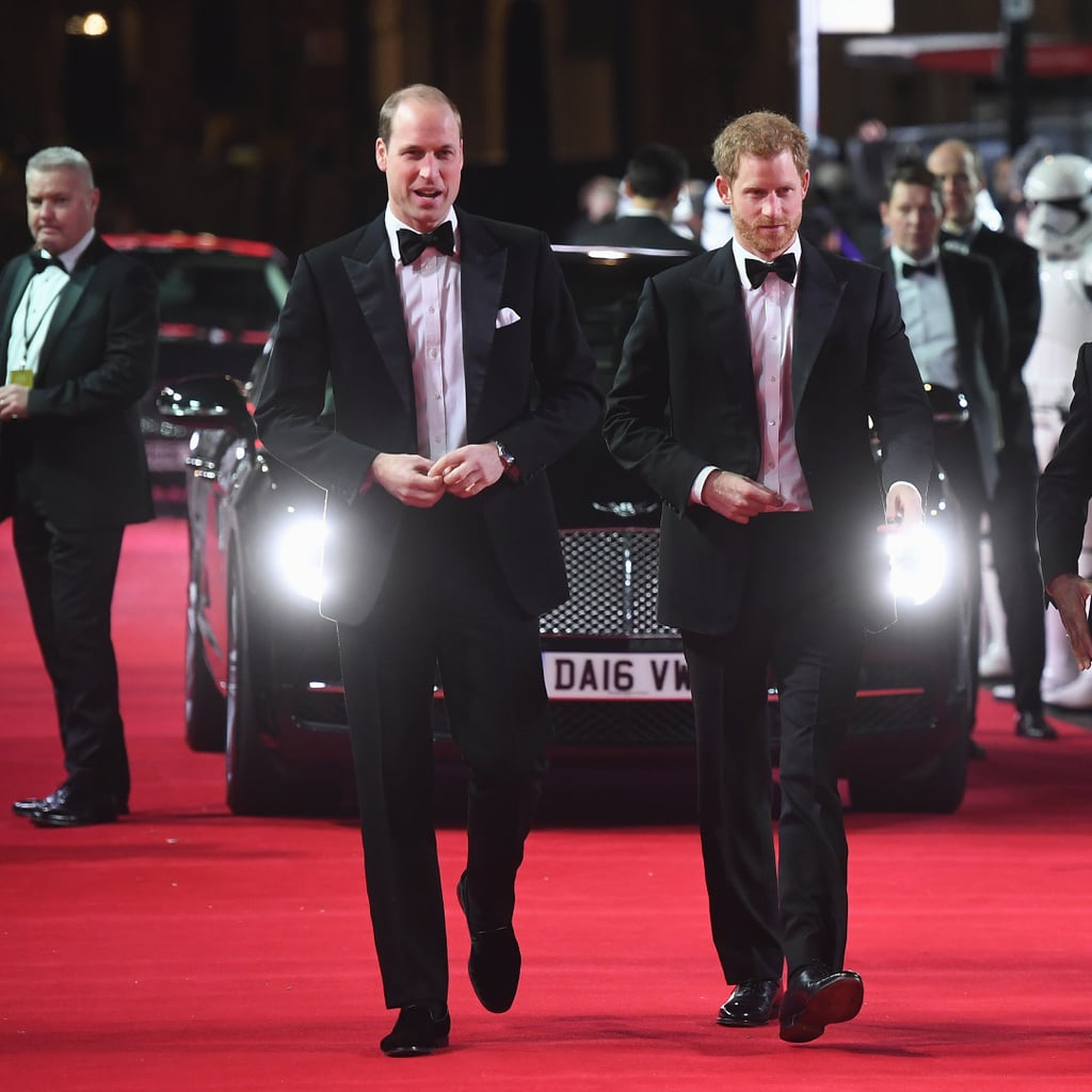 Prince William and Harry Star Wars Last Jedi Premiere 2017