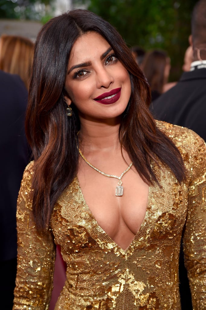 Priyanka Chopra's Makeup and Hair at the 2017 Golden Globes