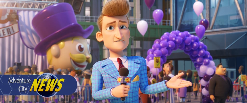 The above character is Marty Muckracker, voiced by Jimmy Kimmel.