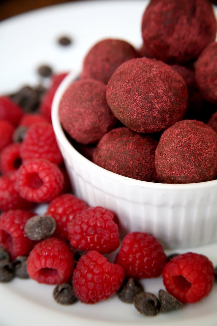 Chocolate Raspberry "Truffle" Protein Balls Healthy Homemade