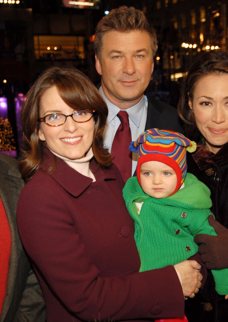 Tina Fey, Her Daughter Alice, Alec Baldwin, and Ann Curry