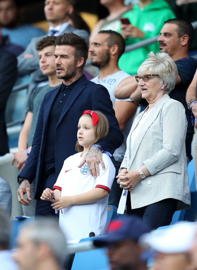 David Beckham and Harper at World Cup Pictures June 2019