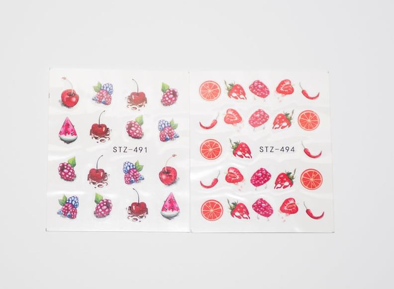 SilverPointCrafts 2pcs Water Berry Fruit Nail Stickers