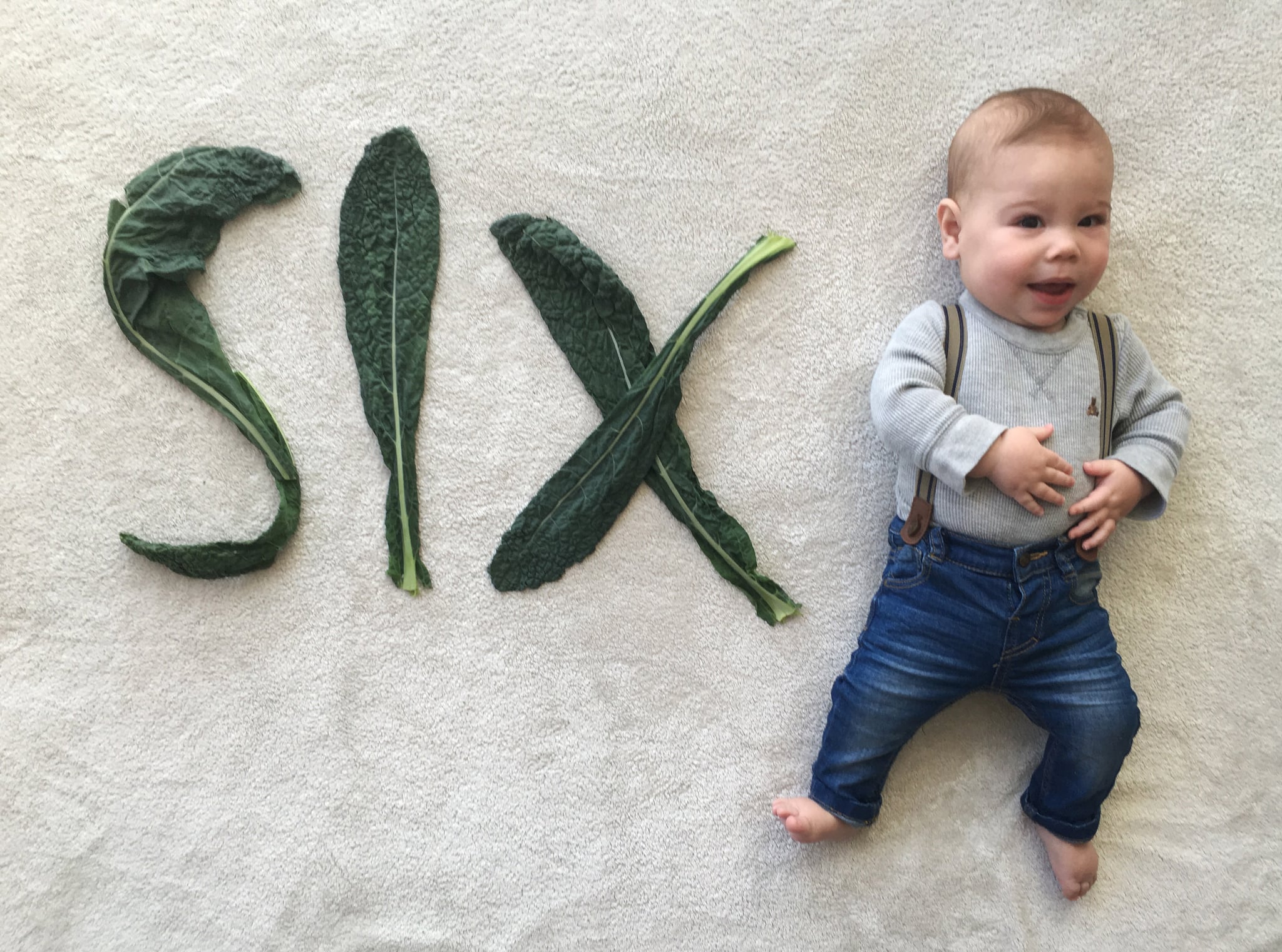 Baby S Monthly Veggie Photo Series Popsugar Family