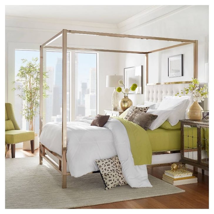 A Gold Canopy Bed Inspire Q Manhattan Champagne Gold Canopy Bed Best